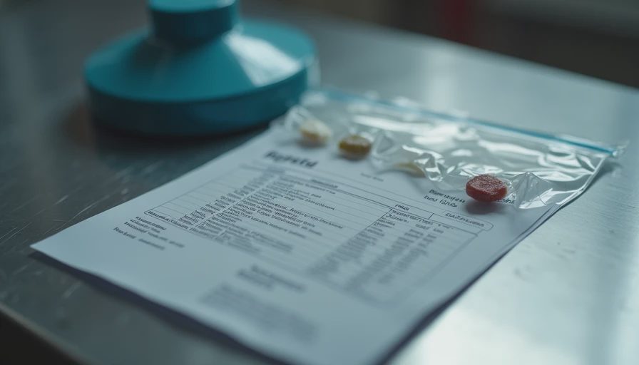 Raw pet-food package, scientific paper and checklist on a stainless-steel exam table
