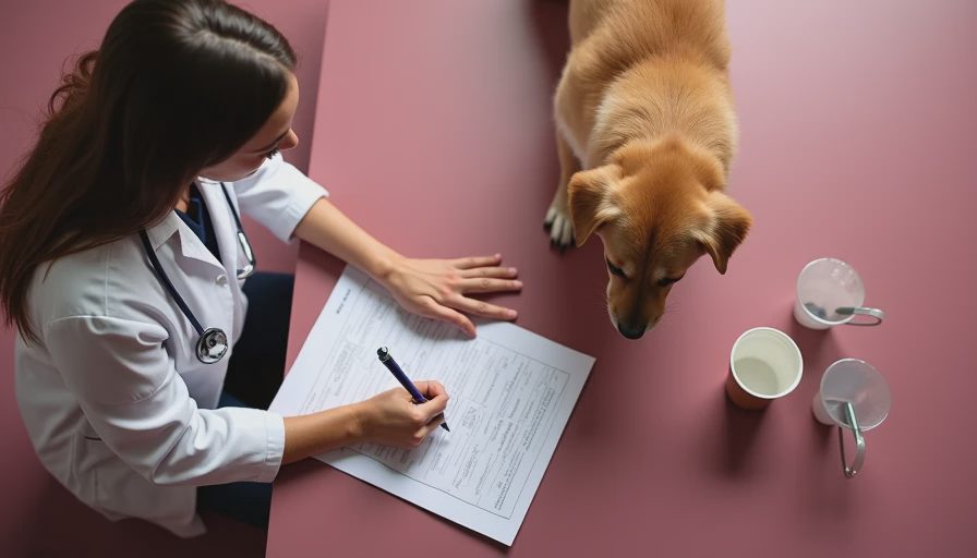 Visual context for dog urinary tract infection