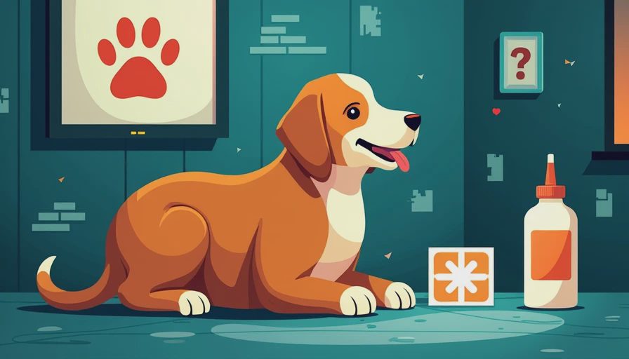 Illustration for dog wound care