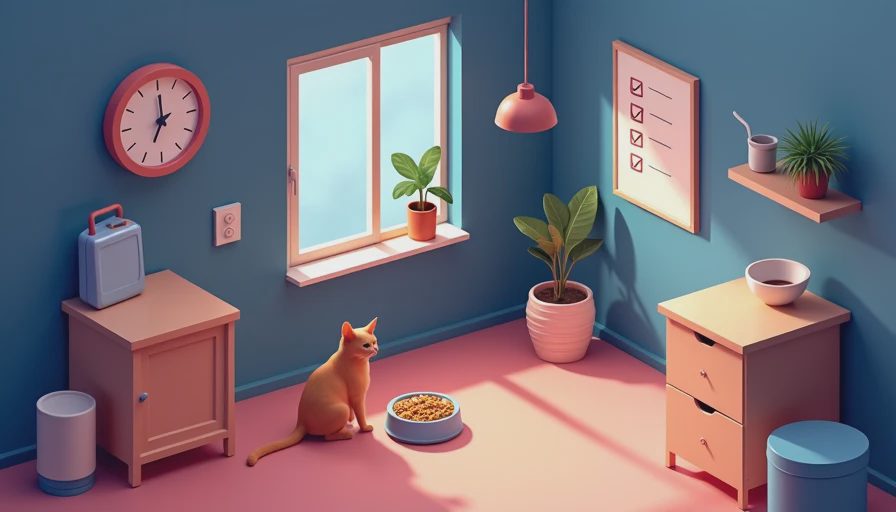 Visual context for cat not eating