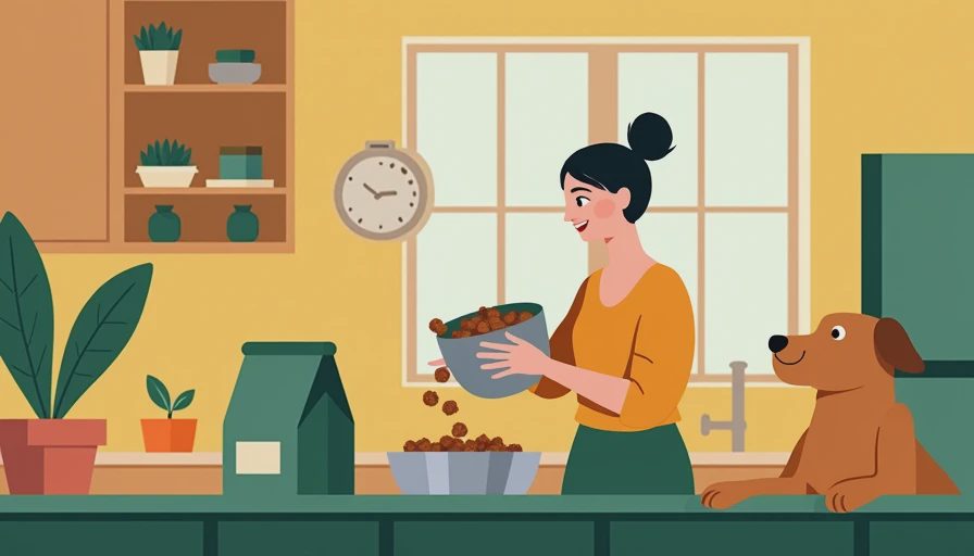 Illustration for high protein dog food
