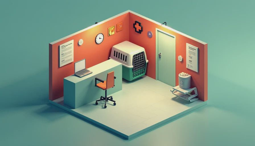 Illustration for vet appointment booking