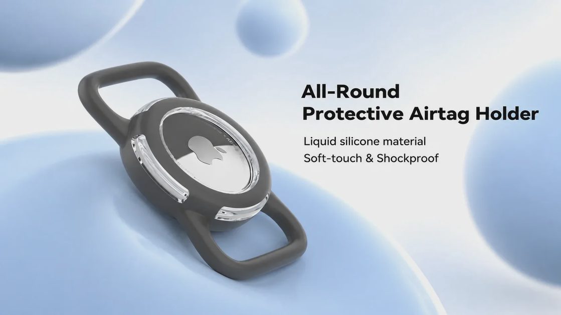 The WhoseID Waterproof AirTag Holder for Dog Collars