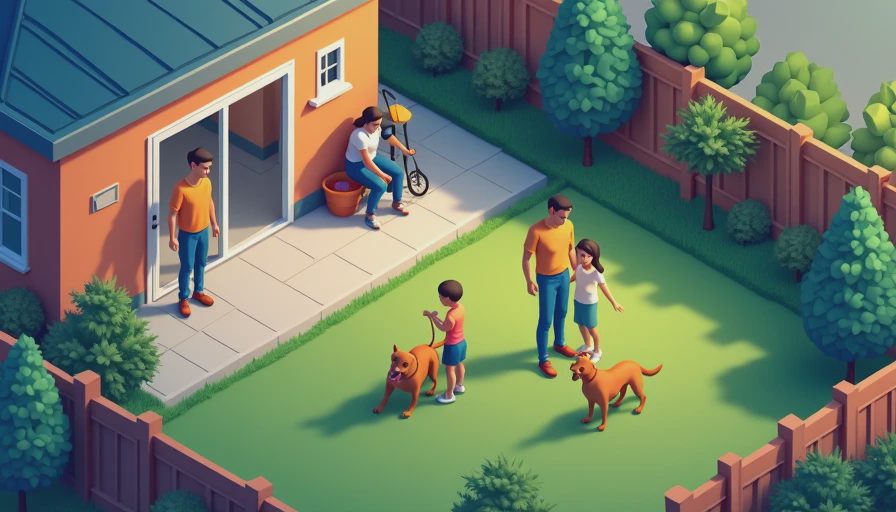 Visual context for pet ownership with kids